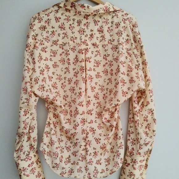 PRINTED SATIN SHIRT VANILLA - Picture 5 of 8